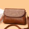 Versatile Soft Leather Embossed Single-shoulder Bag, Middle-aged Lady Crossbody Bag, Trendy Korean Mom Bag