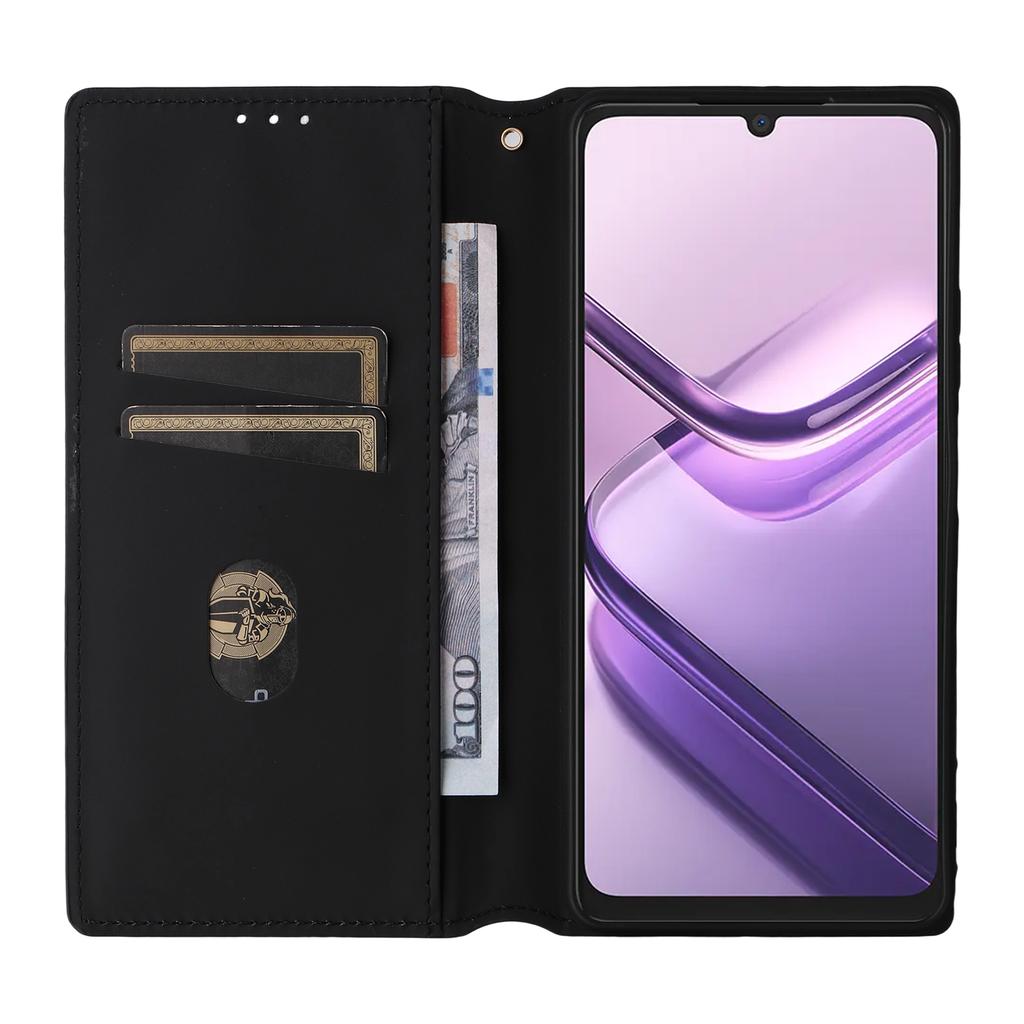 For Doogee Note 58 Pro/Note 58 Case Wallet Rhombus Imprinted Leather Phone Cover