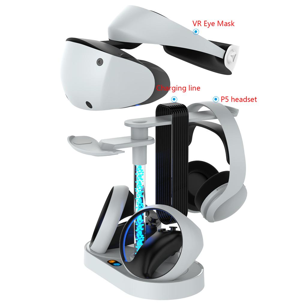 Charging Base For PS VR2 Magnetic Absorption Charging Dock Headset Storage Rack Charging Base VR Glasses Charger