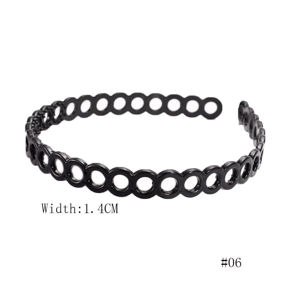 Fashion Plastic Mens Unisex Women Black Wavy Hair Hoop Head Hoop Hair accessories Headband