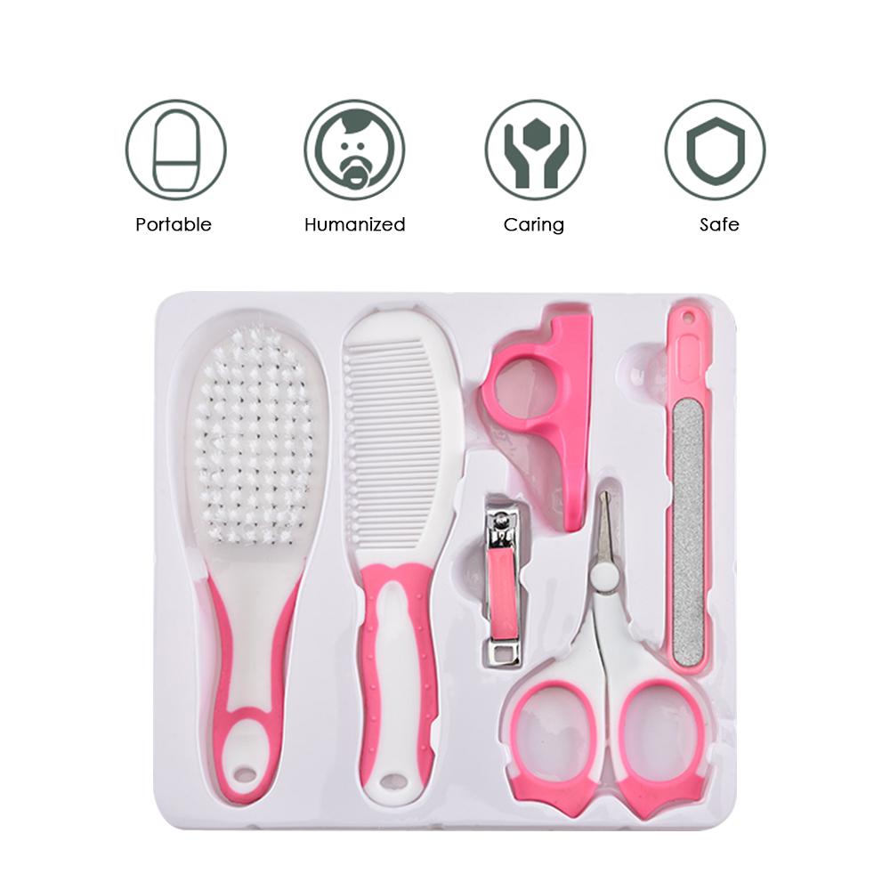 Baby Healthcare and Grooming Kit 6 PCS Hair Brush Comb Nail File Clipper