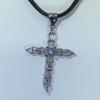 925 Sterling Silver Popular White Zircon Cross Pendant New Necklace For Ladies Party Birthday Jewelry Gift