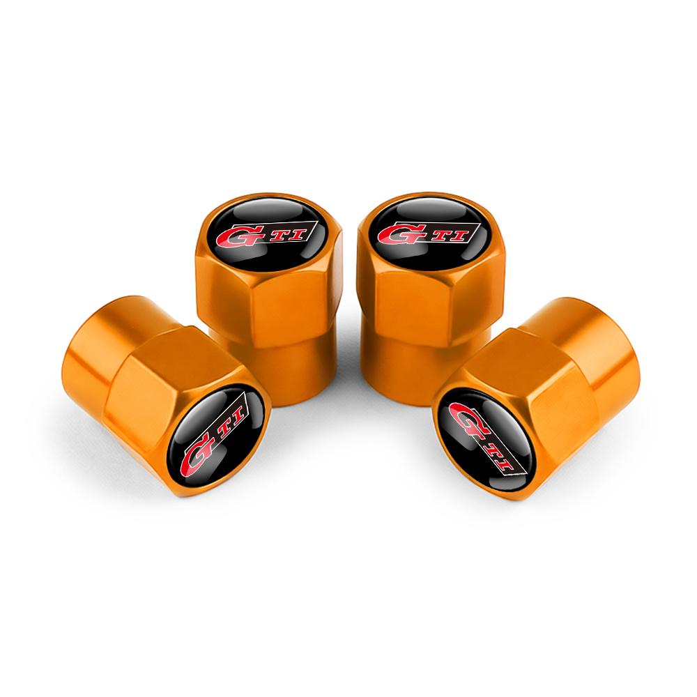 T264PCS Metal Car Wheel Tire Valve Caps Stem Cover Car Accessories For Volkswagen GTI Polo Golf Passat Scirocco Jetta Touareg RLINE