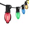 Colorful Outdoor String Lights C7 Shatterproof Replacement Bulbs 1W E12 Base RGB Waterproof Garland for Party Garden Decorations