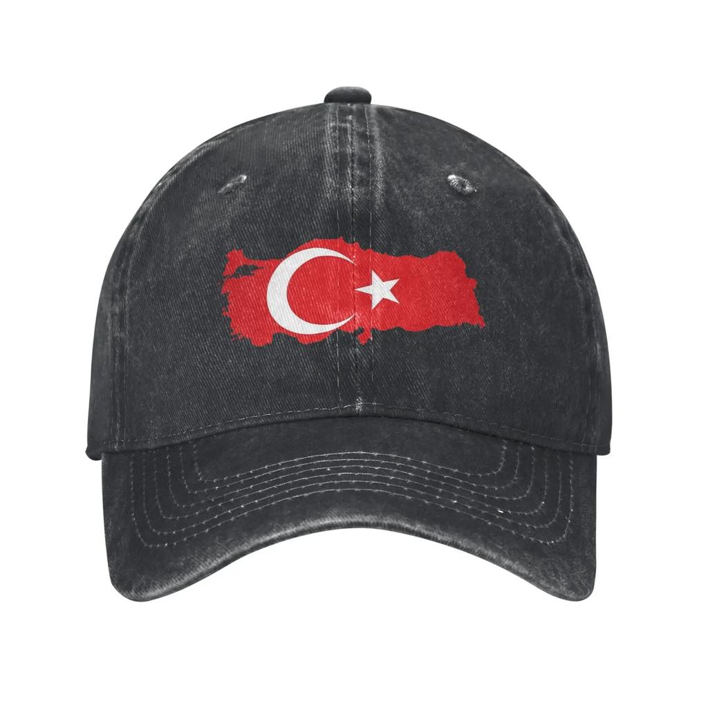 Turkish Flag Turkey Proud  Baseball Cap Vintage Distressed Washed  Sun Cap Unisex Style Outdoor Activities Gift Hats Cap