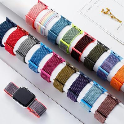 Нейлоновый спортивный ремешок Loop для браслета Apple Watch 44 мм 40 мм 45 мм 41 мм 38 мм 42 мм 49 мм браслет iWatch Series Ultra 8 7 6 5 3 se
