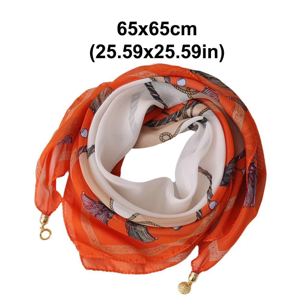 Chiffon Women's Neck Scarf Luxury Headscarf Fashion Headscarves Spring