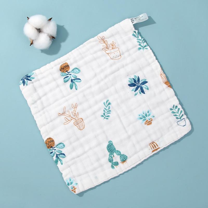 Плотное предварительно стиранное детское мультяшное марлевое полотенце - Мягкая мочалка для домашнего использования