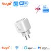 Умная розетка 20А WiFi Socket EU с мониторингом мощности, функцией таймера, управление через приложение Tuya Smart Life, работает с Alexa Google Home