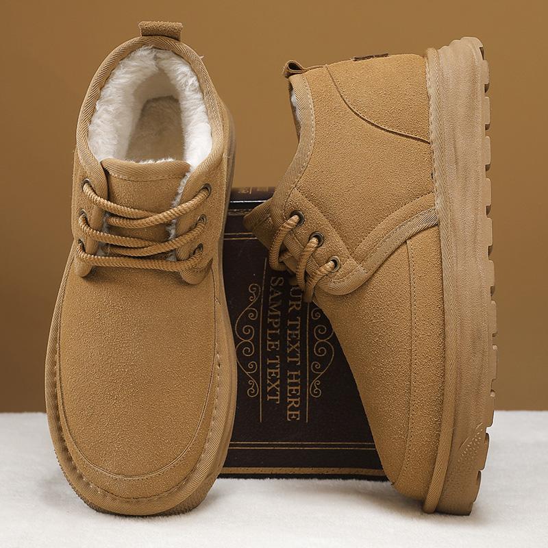 Мужская обувь размера 39-45, зимняя теплая обувь, мужские зимние ботинки, бархатные и утолщенные, нескользящие и износостойкие мужские ботинки для активного отдыха