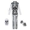 Kids Skeleton Costume Halloween Skeleton Tutu Skirt/Dinosaur Jumpsuit/Bone Onesie Outfit for Boys Girls Dress-up