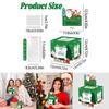 Green Christmas Party Gift Box With Santa Claus Print For Family And Friends