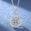 Женское ожерелье со стразами, круглое ожерелье с подвеской, сверкающее ювелирное украшение, подарок на годовщину для жены, девушки, матери