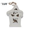 Party Hanging Decor Halloween Light Up Tombstone Ornaments, Spooky Small Graveyard Decoration with Home LED for Haunted House, Indoor Durable Plastic