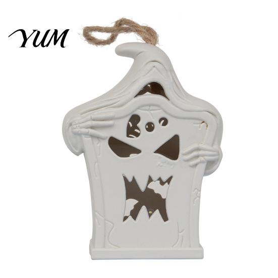 Party Hanging Decor Halloween Light Up Tombstone Ornaments, Spooky Small Graveyard Decoration with Home LED for Haunted House, Indoor Durable Plastic