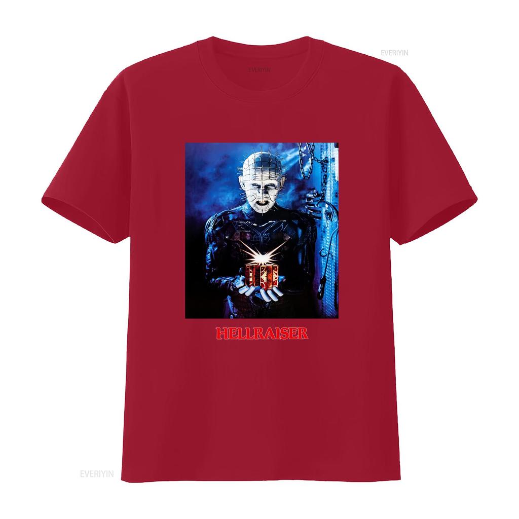 Hellraiser Pinhead T Shirt horror movie vintage Washed homme Stretched streetwear Soft Comfortable Unisex designer clothes
