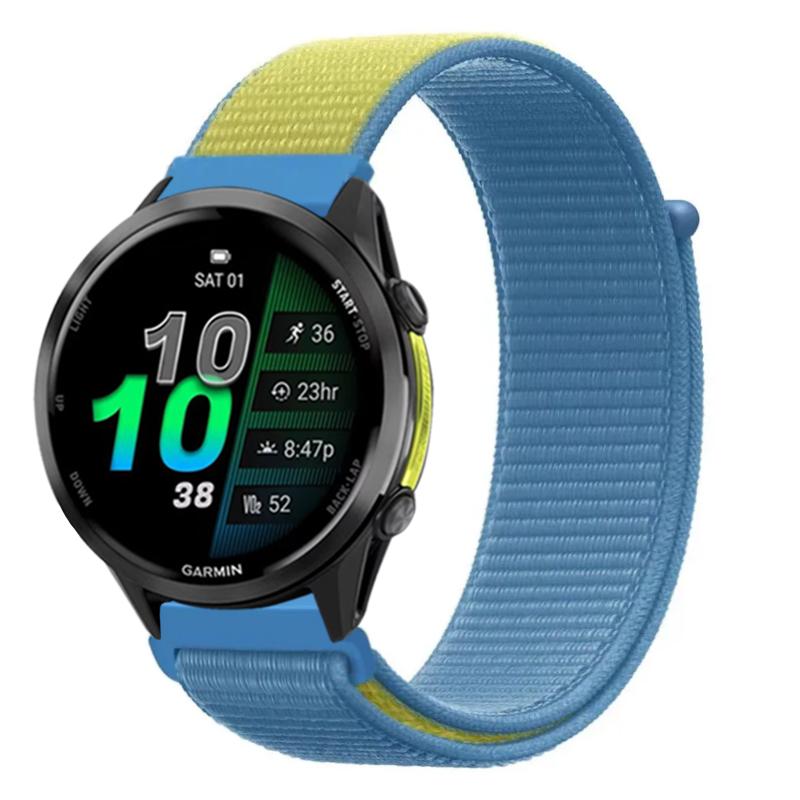 22 мм 20 мм Нейлоновый ремешок для Garmin Forerunner 970 570 165 965 55 Venu 3 Стиль флага Модный браслет Garmin Active 6 Approach S50