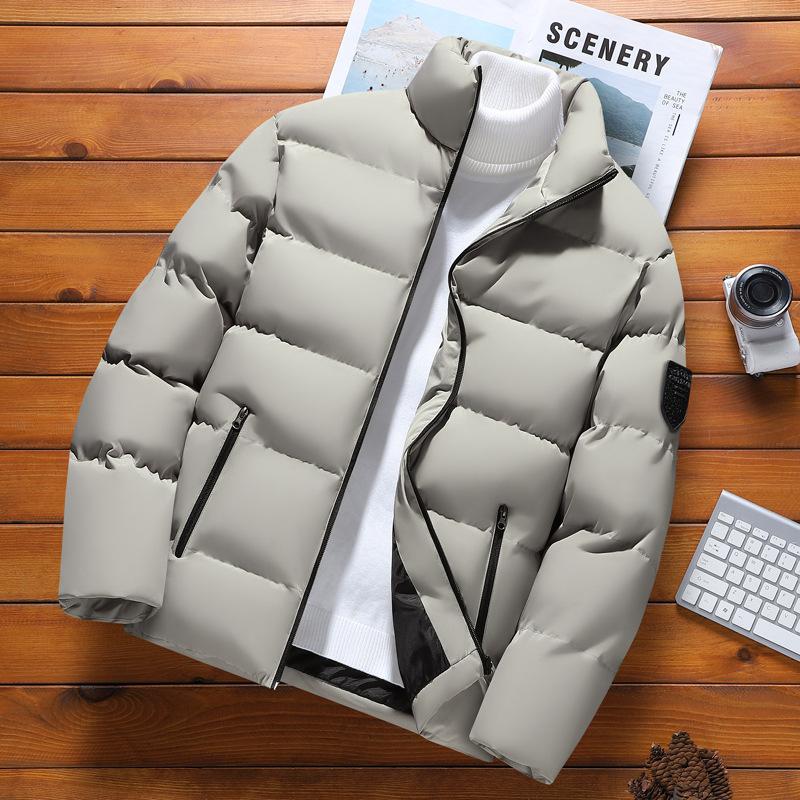 Осенне-зимняя мужская куртка на хлопковой подкладке, мужская стеганая одежда, хлопковая куртка, одежда для хлеба, пальто с воротником, мужская одежда на хлопковой подкладке