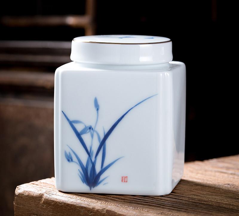 Креатив квадратной формы керамический контейнер для чая Портативная герметичная банка Чайные коробки Органайзер для специй Конфеты Кофе Резервуар для хранения сухофруктов