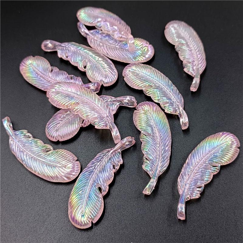 Ручная работа, светлые серии, акриловые материалы, светящиеся аксессуары, 10 шт., ювелирные изделия «сделай сам», цветное ожерелье с УФ-покрытием, серьги, изготовление модных бусин