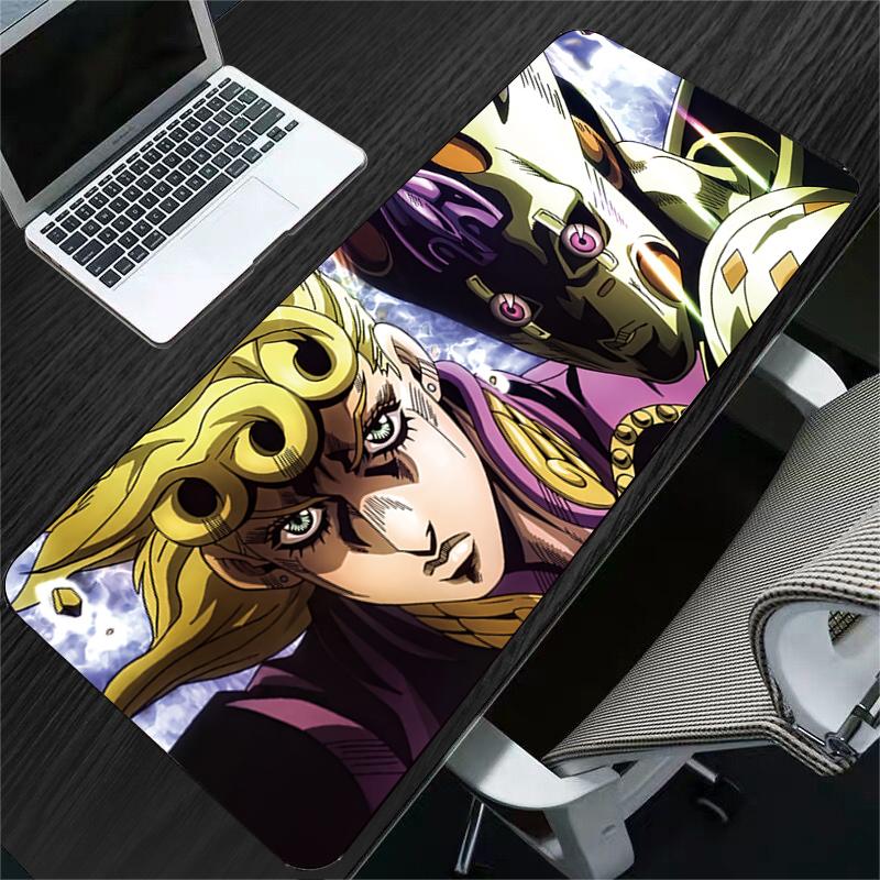 Большой игровой коврик для мыши 80x30 см с запирающимся краем, аниме, компьютерный резиновый коврик для мыши для JOJO Bizarre Adventure, 31,49 "x 11,81"