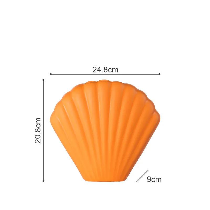 Nordic Art Shell Vase Creative Ceramic Vase Modern Minimalist Home Decor Accessories Modern Flower Vase for Wedding Decoration