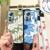 Dirt-resistant Durable Phone Case For Blackview A85 Phone Holder Anti-knock Wrist Strap Wristband Back Cover Ring Flower