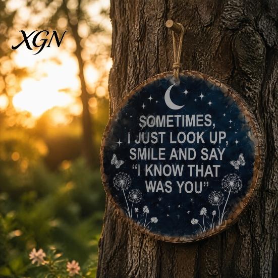 Decorative Garden Memorial Hanging Sign, I Know That Was You Remembrance Decor, Vintage Metal In Loving Memory Decor Wall Art Sign for Porch