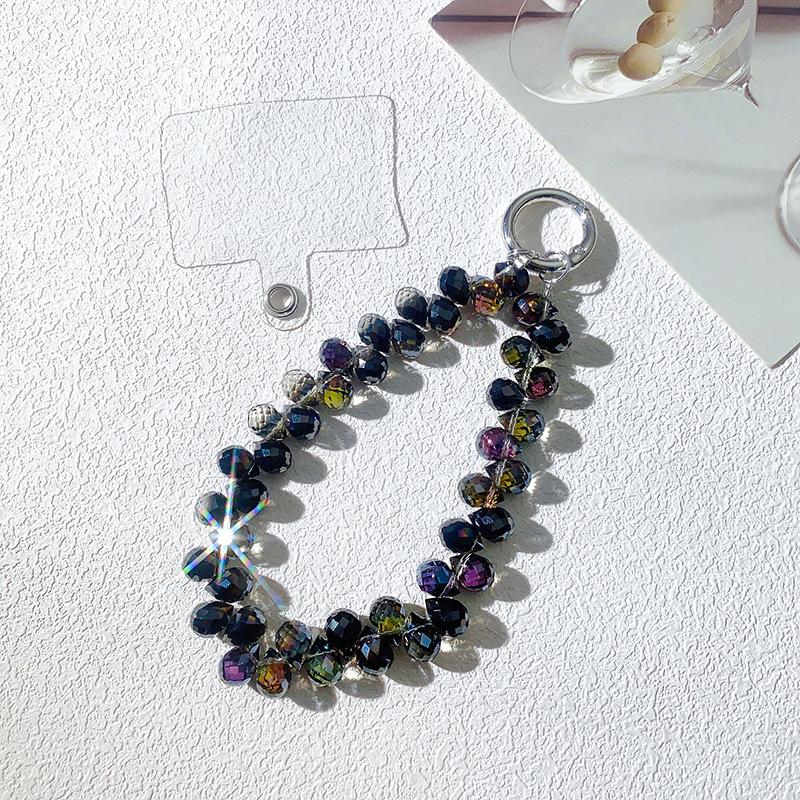 Блестящий ремешок для мобильного телефона, высококачественный роскошный телефон, короткая подвесная веревка, креативная изысканная ручная бисерная цепочка на запястье