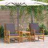 vidaXL 3-piece Garden Set with Cushions In Solid Acacia Wood 4106450