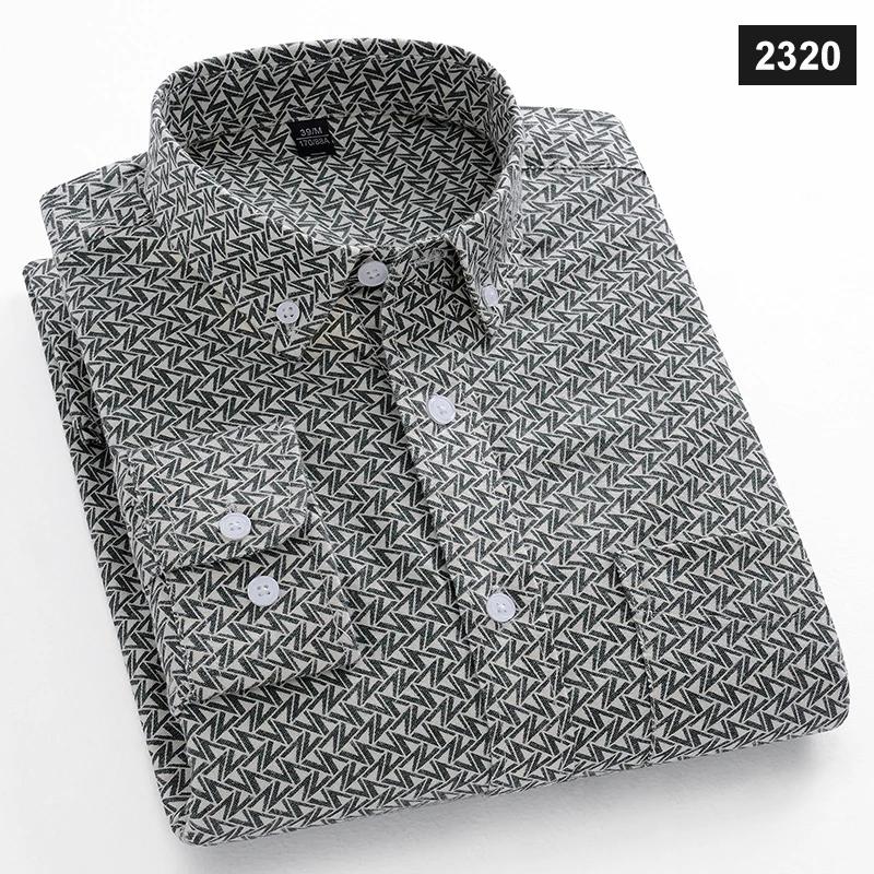 Мужские хлопковые оксфордские полосатые повседневные рубашки с длинным рукавом Новая мода Бизнесмен Офис Повседневные Классические Мужские Топ Одежда Платье Обычный