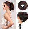 Synthetic Hair Bun Donut Straight Ponytail Wrap Bun Hair Extensions Natural Hairpiece For Women Cosplay Use
