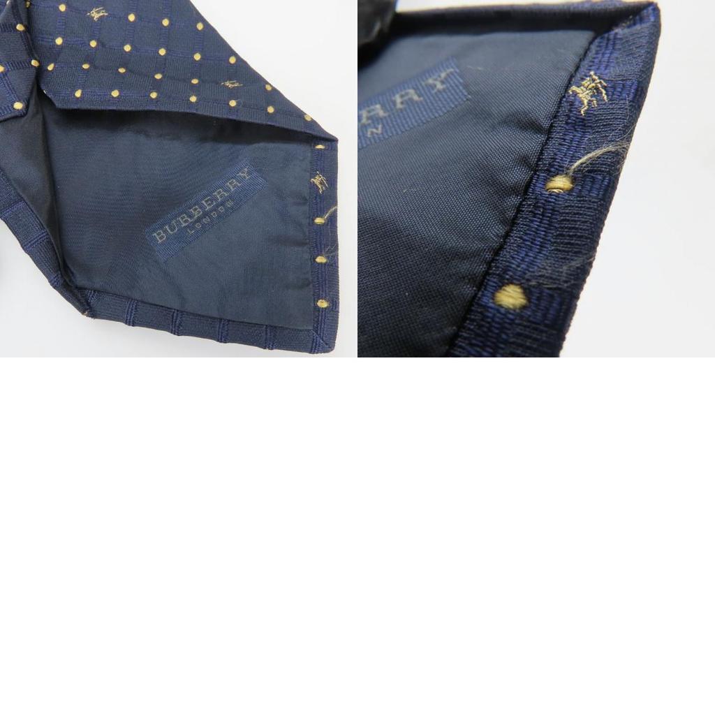 Used BURBERRY Tie Silk Navy Suit