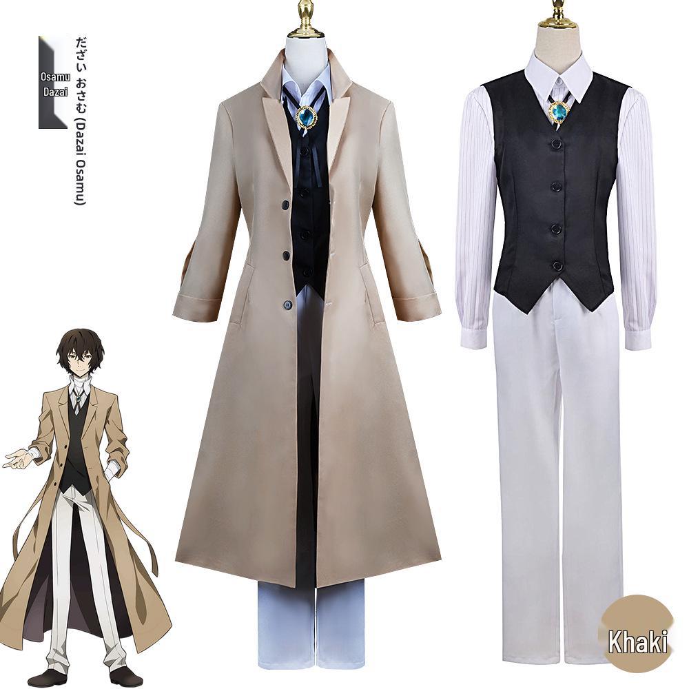 Bungo Stray Dogs Dazai Osamu & Nakahara Chuuya Anime Cosplay Outfit Set Available