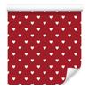 Hearts Wallpaper Red and Coral 50x1000