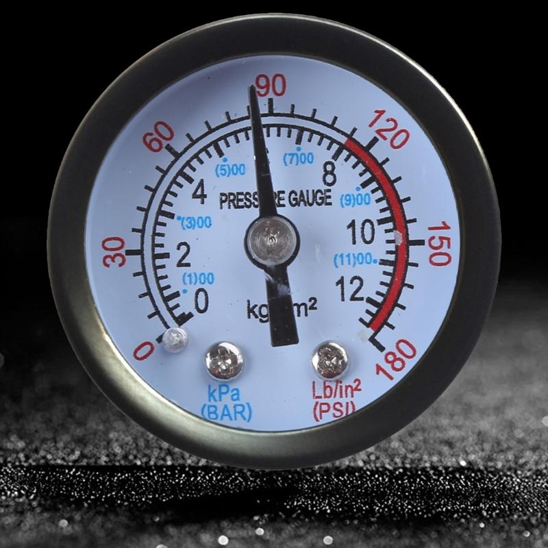 0~180PSI 0-12Бар Манометр для воздуха общего назначения Фитинги Соединение для воздушного компрессора Вода Масло Газ Диаметр 4,2 см