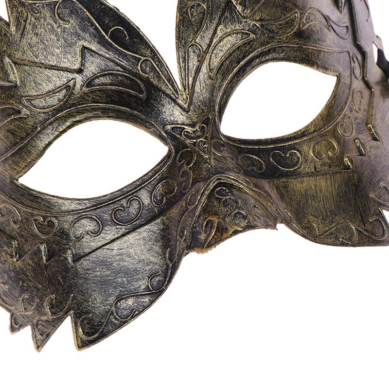 1Pc Carnival-Masquerade Mask Vintage Mask Gold Silver Half Face Mask Plastic Halloween Costume Party Mask Women Men