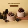 Beech Wood Pine Cone Flameless Aromatherapy Diffuser for Home or Car