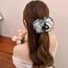 Large Mesh Flower Pearl Hair Claw For Women Girls Temperament Elegant Shark Clip Advanced Sense Hair Accessories Gifts
