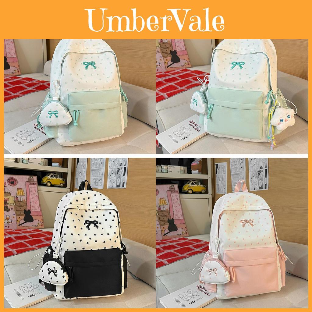 Versatile Star Pattern Backpack For Women With Material For Campus And Daily Activities