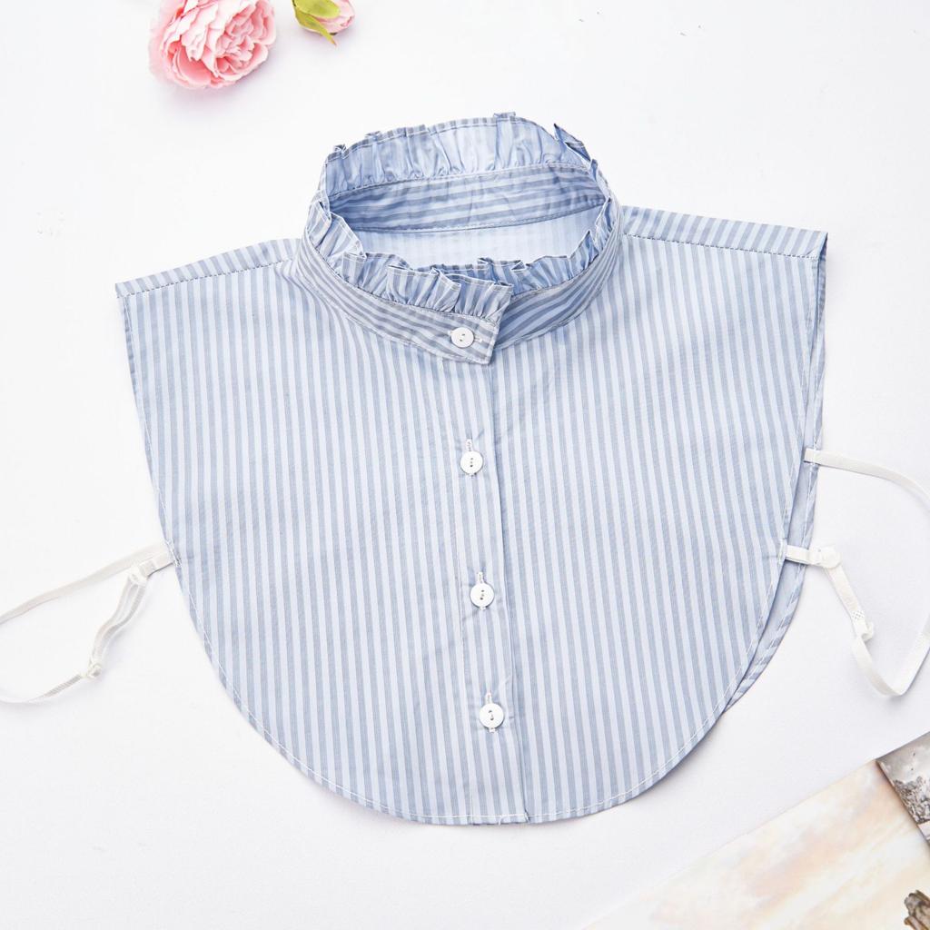 Stand Striped Half-Shirt False Collar for Women's Shirt Blouse Tops Removable Detachable Collars Women Fuax Cols
