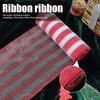 2 Rolls Decorative Mesh Ribbon Metallic Foil Mesh Rolls Christmas Mesh Ribbon for Christmas Tree Garland Craft Decorations
