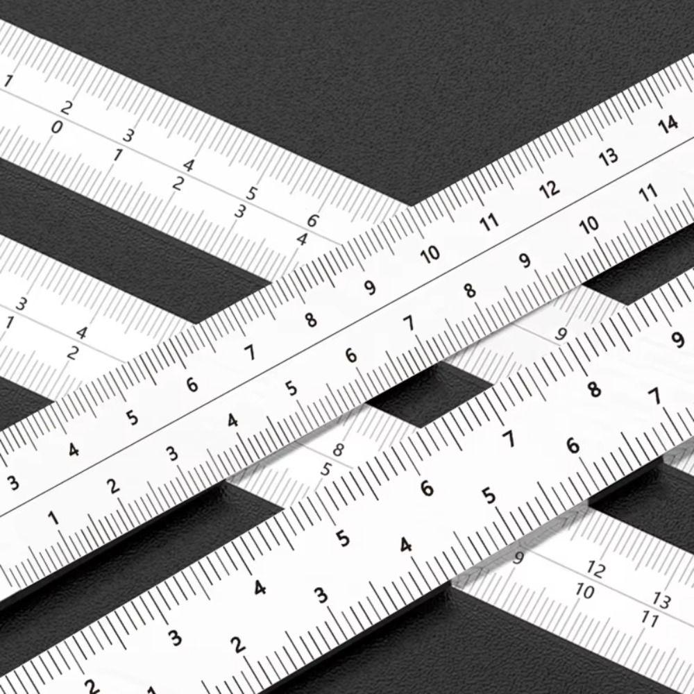 Double-Sided Metal Ruler Measuring Tool Mini Ruler Drawing Tools L Square Ruler Educational