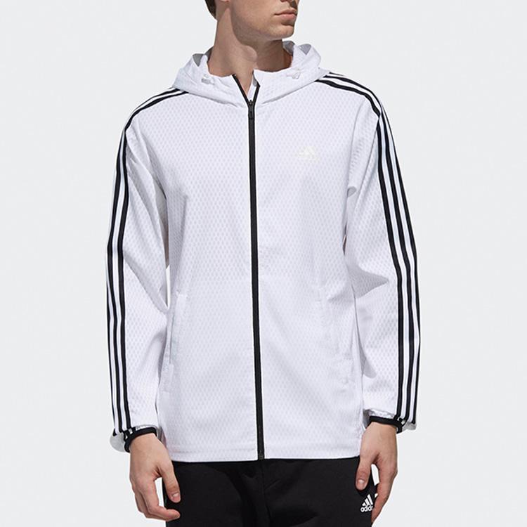 adidas WB Classic 3S Тканая приталенная куртка Мужская Верхняя одежда Белый DW4620