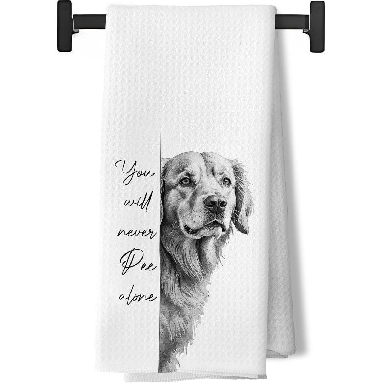 Dachshund Kitchen Towels for Bathroom Decor,Dachshund Gifts for Women,Black and White Dog Decorative Hand Towels for Washroom Restroom,16x24 Inch