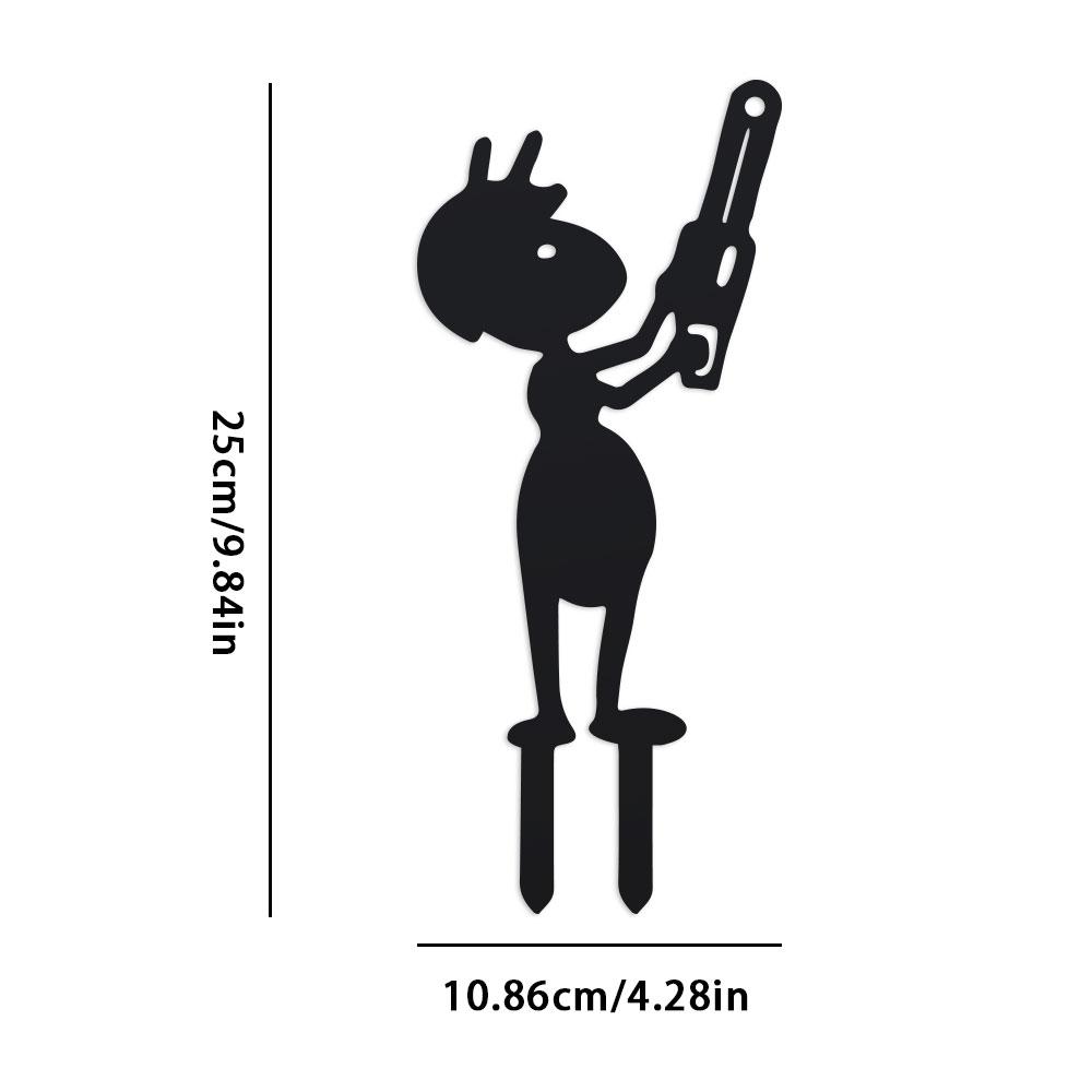 Забавный декор для сада в виде муравья-фермера с вилами и тележкой, уличный садовый арт, животные, садовый колышек-муравей для газона или сада