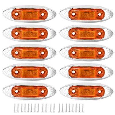 10 шт. 3LED Боковой габаритный фонарь Водонепроницаемый Пыленепроницаемый Лампа Пиранья для Грузовика Прицепа Грузовика Янтарный