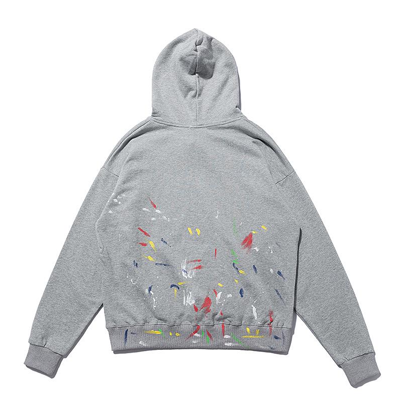 GALLERY DEPT Ink Splatter Graffiti Unisex Cotton Hoodie Set - Autumn Loose Fit