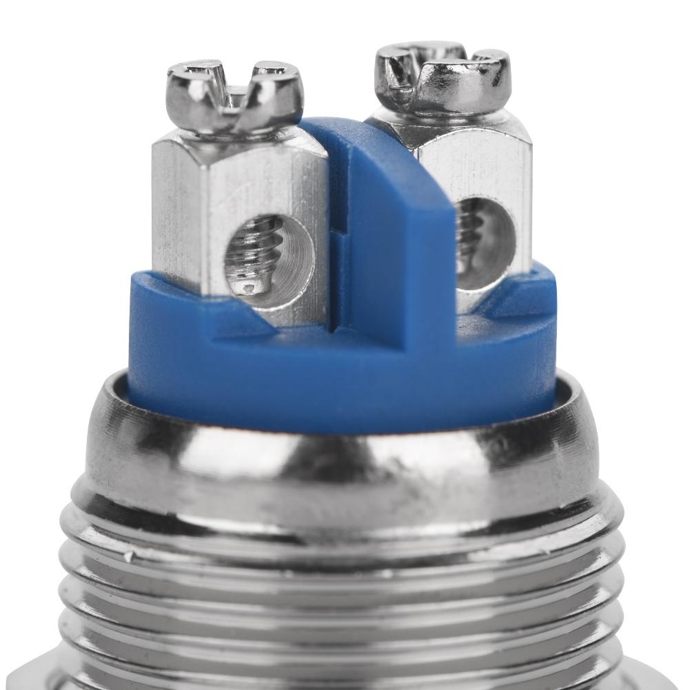 5 шт./компл. 16 мм 250 В Металлический Водонепроницаемый 2-контактный Мини Кнопочный Переключатель(плоская головка)