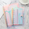 Card Storage Loose Leaf Folder Notebook School Office Supplies PVC Notebook Cover Ring Binder Cover